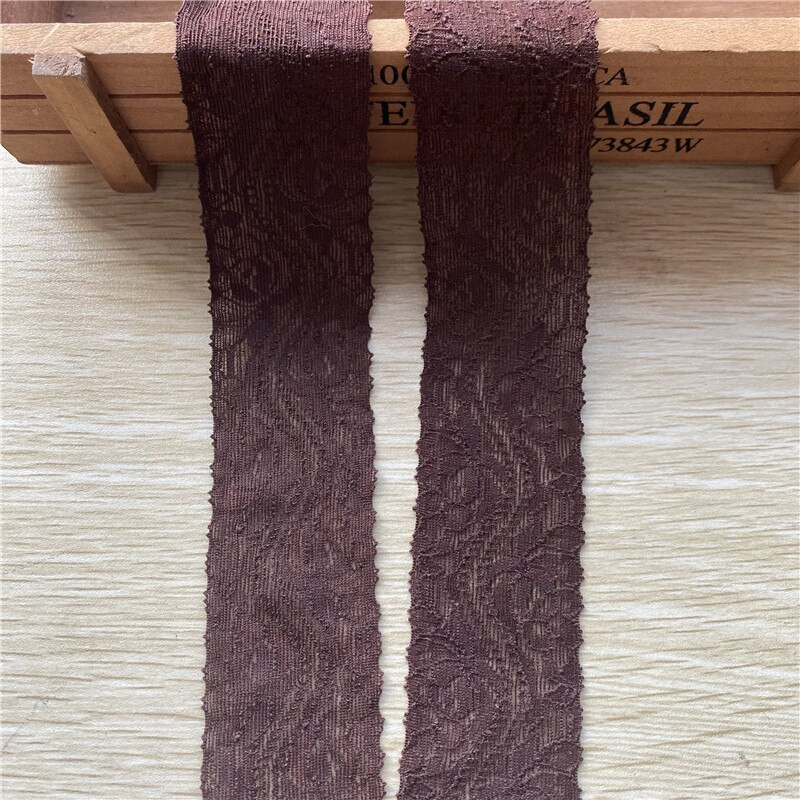 5 jardi/lot Haljina od afričke elastične čipke 38 mm Dodaci DIY donje rublje Čipkasta tkanina za vez