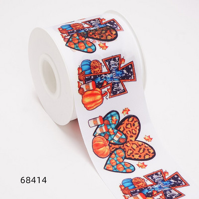 Ziua Recunoștinței Panglică cu grosgrain/satin Panglică imprimată pentru decorațiuni de artizanat Arc 10 metri 67761