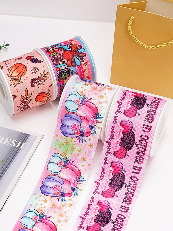 Ziua Recunoștinței Panglică cu grosgrain/satin Panglică imprimată pentru decorațiuni de artizanat Arc 10 metri 67761