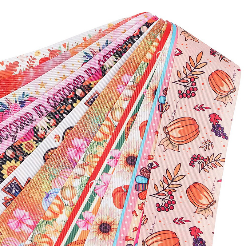 Ziua Recunoștinței Panglică cu grosgrain/satin Panglică imprimată pentru decorațiuni de artizanat Arc 10 metri 67761