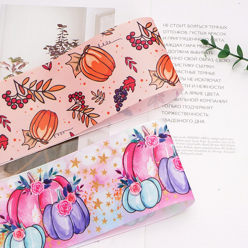 Ziua Recunoștinței Panglică cu grosgrain/satin Panglică imprimată pentru decorațiuni de artizanat Arc 10 metri 67761