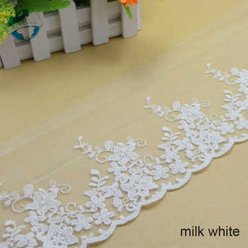 14,5 cm бяла памучна бродерия за шиене на лента за шиене от гипюрова дантела Африканска дантела плат облицовка на основата плетене Направи си сам аксесоари за дрехи #3006
