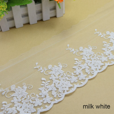 Panglică de cusut broderie din bumbac alb de 14,5 cm, dantelă africană, țesătură, țesătură, tricotat, bricolaj, accesorii de îmbrăcăminte #3006