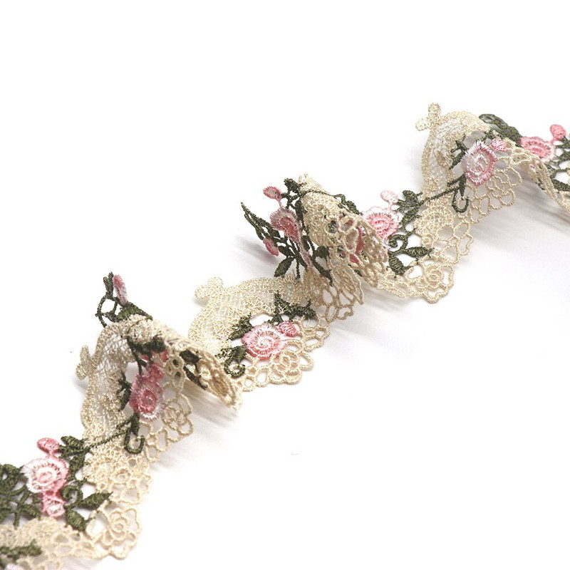 H817 flori colorate din dantela ornamente nunta brodate DIY lucrat manual mozaic Ziua Îndrăgostiților decor acasă consumabile de cusut artizanat