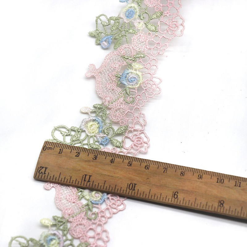 H817 flori colorate din dantela ornamente nunta brodate DIY lucrat manual mozaic Ziua Îndrăgostiților decor acasă consumabile de cusut artizanat