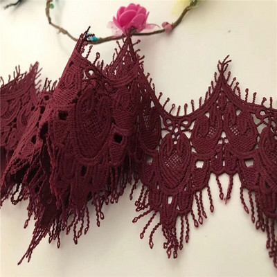 (1 έτος/Παρτίδα) Βουργουνδία υδατοδιαλυτά στολίδια δαντέλας με δαντέλα DIY Ράψιμο Σκούρο-Μπλε Δαντέλα Αξεσουάρ ενδυμάτων