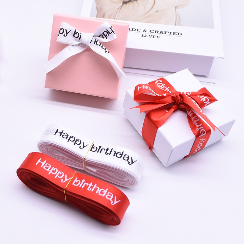 5/10/20m 2 cm poliesterska vrpca za sretan rođendan pečenje torte otisnuta vrpca rođendansko pakiranje poklon DIY pribor za ručno rađene ukrase