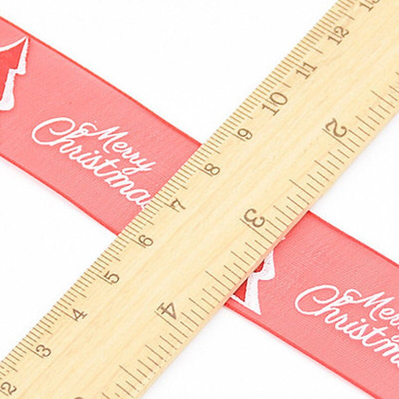 (10 μέτρα/ρολό) 25mm Πλάτος Κόκκινη Οργάντζα Χριστουγεννιάτικη Εκτύπωση Snowflake Elk Κορδέλα Συσκευασία δώρου Χειροποίητες DIY Διακοσμητικές Κορδέλες