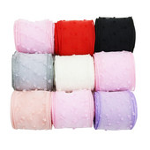 (5 γιάρδες/ρολό) 5 εκ. πουά κορδέλα μεταξωτή οργάντζα χειροποίητη κορδέλα χρώμα φιόγκο μαλλιών διακόσμηση δαντέλα