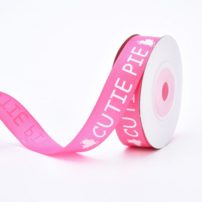 10Y/Rola Crveno Bijelo Ljubavno Srce Grosgrain Vrpce Sretno Valentinovo Vrpca za zamatanje poklona Buket cvijeća Remen Potrepštine za svadbe