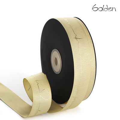 5 Yards Printed Always Love You Forever Grosgrain Κορδέλα Heartbeat Rose Golden Tape Δώρο γάμου Αγίου Βαλεντίνου Φιόγκος Χειροποίητη χειροτεχνία