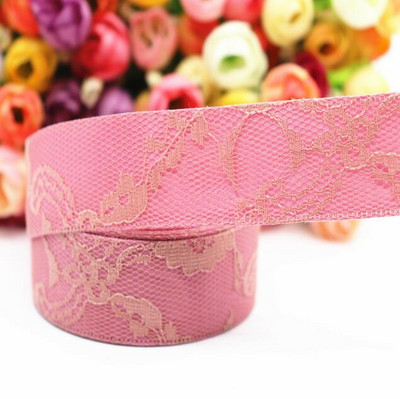 Κορδέλα 5 Yards Lace Fabric Pattern 1" 25mm/1,5" 38MM For Hair Bows Χειροποίητα αξεσουάρ DIY Crafts M19041601