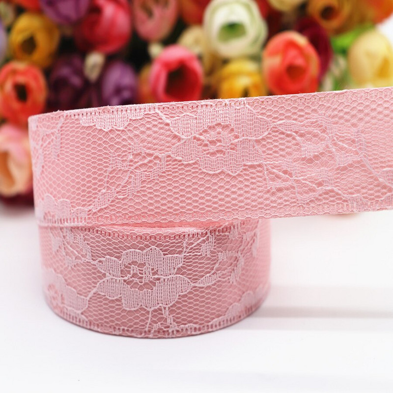 Κορδέλα 5 Yards Lace Fabric Pattern 1" 25mm/1,5" 38MM For Hair Bows Χειροποίητα αξεσουάρ DIY Crafts M19041601
