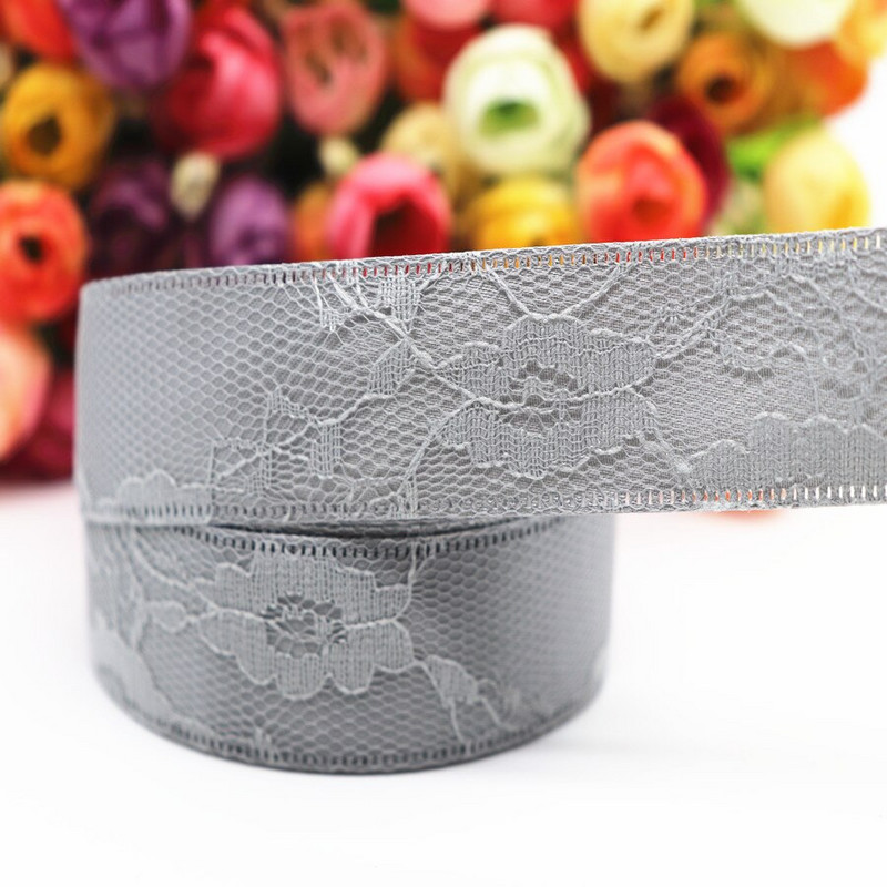 Κορδέλα 5 Yards Lace Fabric Pattern 1" 25mm/1,5" 38MM For Hair Bows Χειροποίητα αξεσουάρ DIY Crafts M19041601