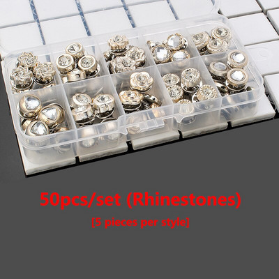 50tk/komplekt Naiste Mood Pärlpluus Nupp Õmblusvaba Särk Pross Nööbid Riietus Dekoratsiooni Aksessuaaride Komplekt