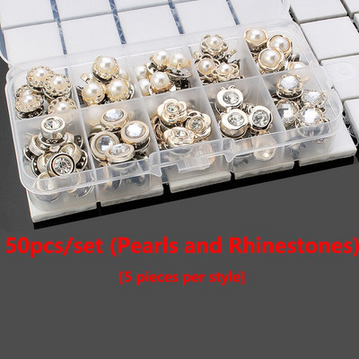 50tk/komplekt Naiste Mood Pärlpluus Nupp Õmblusvaba Särk Pross Nööbid Riietus Dekoratsiooni Aksessuaaride Komplekt