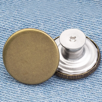 10 τμχ Ανταλλακτικά κουμπιά τζιν 17 χιλιοστών Χωρίς καρφί, αφαιρούμενο μεταλλικό κουμπί τζιν με επισκευή σύνθετα πριτσίνια και κατσαβίδια