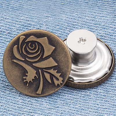 10 τμχ Ανταλλακτικά κουμπιά τζιν 17 χιλιοστών Χωρίς καρφί, αφαιρούμενο μεταλλικό κουμπί τζιν με επισκευή σύνθετα πριτσίνια και κατσαβίδια