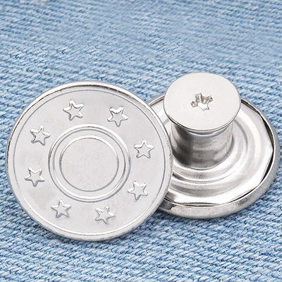 10 τμχ Ανταλλακτικά κουμπιά τζιν 17 χιλιοστών Χωρίς καρφί, αφαιρούμενο μεταλλικό κουμπί τζιν με επισκευή σύνθετα πριτσίνια και κατσαβίδια