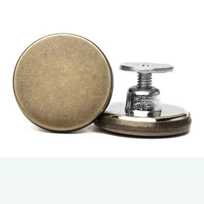 10 ks skrutkovacích bronzových kovových gombíkov na oblečenie, nohavice, džínsy, perfektne padnúce na nastavenie pásu, kovové gombíky na džínsy bez klincov so skrutkovačom