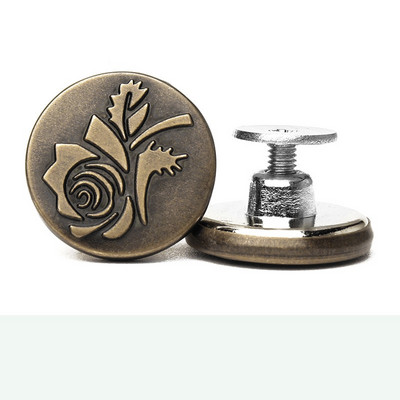 10 ks skrutkovacích bronzových kovových gombíkov na oblečenie, nohavice, džínsy, perfektne padnúce na nastavenie pásu, kovové gombíky na džínsy bez klincov so skrutkovačom