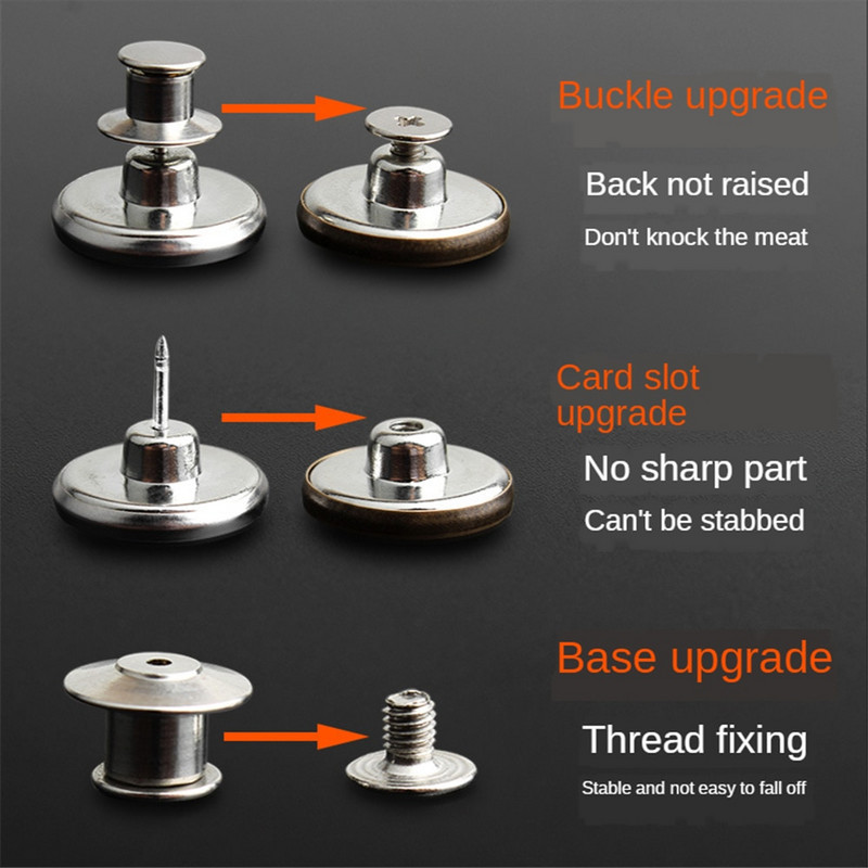 10 ks skrutkovacích bronzových kovových gombíkov na oblečenie, nohavice, džínsy, perfektne padnúce na nastavenie pásu, kovové gombíky na džínsy bez klincov so skrutkovačom