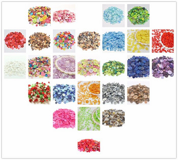 50 g Mix size mix color Πλαστικά κουμπιά Παρτίδα για ράψιμο Scrapbooking και DIY χειροποίητη χειροτεχνία με διαφορετικό χρώμα και στυλ
