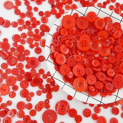 50g Miks veličina miješanih boja Lot plastičnih gumba za šivanje Scrapbooking i DIY rukotvorina različitih boja i stilova