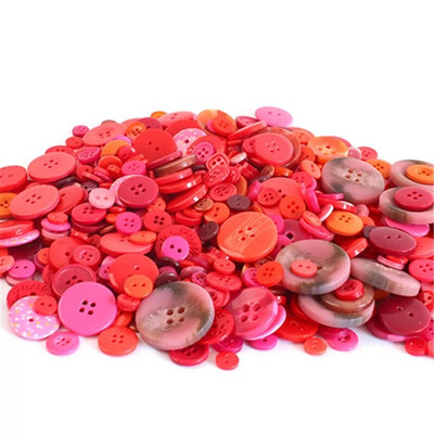 50g Miks veličina miješanih boja Lot plastičnih gumba za šivanje Scrapbooking i DIY rukotvorina različitih boja i stilova