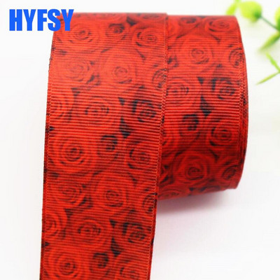 25 mm 38 mm 10 jardi ruže cvijeće vrpca DIY zamatanje poklona ručno izrađeni materijali za dekoraciju za Valentinovo Grosgrain vrpce