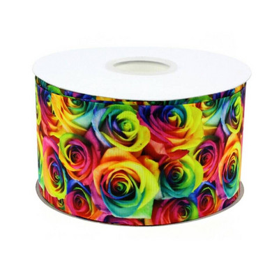 25 mm 38 mm 10 jardi ruže cvijeće vrpca DIY zamatanje poklona ručno izrađeni materijali za dekoraciju za Valentinovo Grosgrain vrpce
