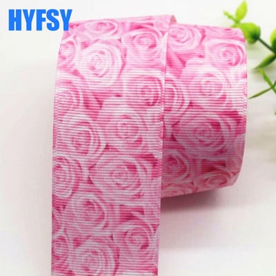 25 mm 38 mm 10 jardi ruže cvijeće vrpca DIY zamatanje poklona ručno izrađeni materijali za dekoraciju za Valentinovo Grosgrain vrpce