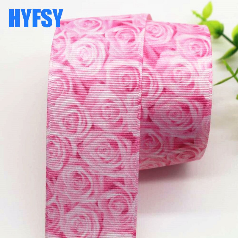 25 mm 38 mm 10 jardi ruže cvijeće vrpca DIY zamatanje poklona ručno izrađeni materijali za dekoraciju za Valentinovo Grosgrain vrpce