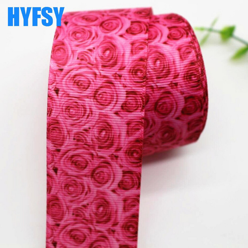 25 mm 38 mm 10 jardi ruže cvijeće vrpca DIY zamatanje poklona ručno izrađeni materijali za dekoraciju za Valentinovo Grosgrain vrpce