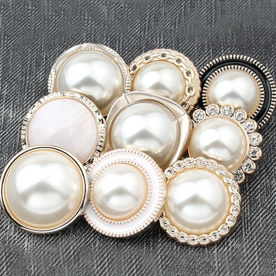 10pcs Women Brooch Buttons Pearl Buttons Plastic Shank Sewing Buttons for Clothing Decorative Bags Accessories Garment DIY Craft