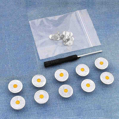 10 TK 17 mm teksanööbid Mehed Naised Õmblusvabad äravõetavad püksid Muuda vöökoha suurust nupud Kruvikeeraja saatmiseks tarvikud