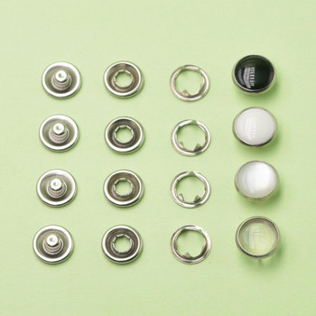KALASO 20 Комплекта Перлени закопчалки Пръстени Преса Бутони Щракащи копчета Попърс 10 mm 12 mm За DIY консумативи за занаяти