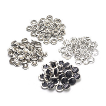 KALASO 20Sets Pearl Fasteners Ring Studs Snap Buttons Poppers 10mm 12mm for DIY Craft Supplies