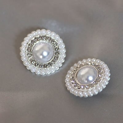 5 vnt gėlės formos perlų kalnų krištolas sagos Drabužiai paltas megztinis Spustelėjimo sagos dekoratyvinis