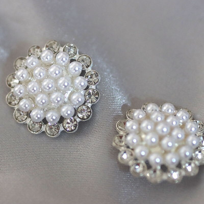 5 vnt gėlės formos perlų kalnų krištolas sagos Drabužiai paltas megztinis Spustelėjimo sagos dekoratyvinis