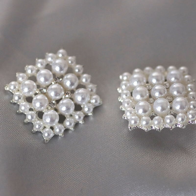 5 vnt gėlės formos perlų kalnų krištolas sagos Drabužiai paltas megztinis Spustelėjimo sagos dekoratyvinis