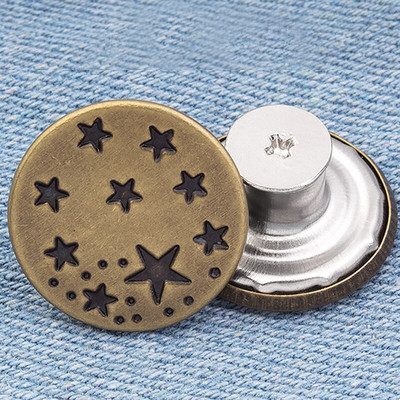 20 τμχ Βιδωτά μπρονζέ κουμπιά για τζιν ρούχων Τέλεια εφαρμογή για ρύθμιση μέσης χωρίς νύχια μεταλλικό μπλουζάκι με κατσαβίδι Χονδρική