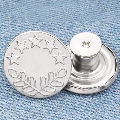 20 τμχ Βιδωτά μπρονζέ κουμπιά για τζιν ρούχων Τέλεια εφαρμογή για ρύθμιση μέσης χωρίς νύχια μεταλλικό μπλουζάκι με κατσαβίδι Χονδρική