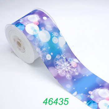 DIY Cartoon Snowflakes Printed Grosgrain Ribbon For Craft Supplies Αξεσουάρ ραπτικής 5 Yards. 44249