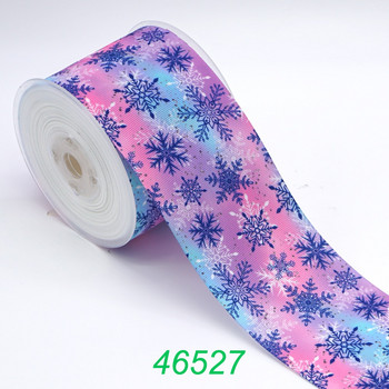 DIY Cartoon Snowflakes Printed Grosgrain Ribbon For Craft Supplies Αξεσουάρ ραπτικής 5 Yards. 44249