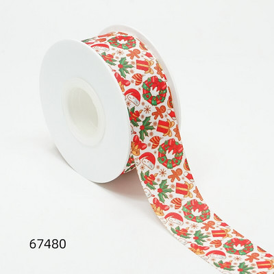 Jõulupäeva paelad Grosgrain/satiinipael, trükitud pael käsitöö kaunistamiseks 10 jardi 67480