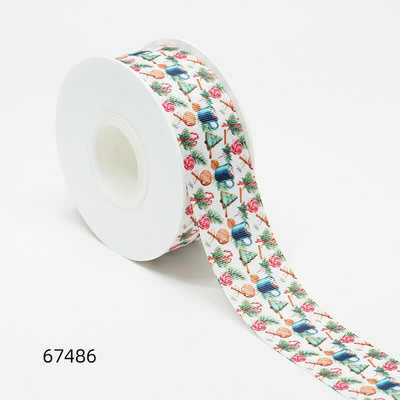 Jõulupäeva paelad Grosgrain/satiinipael, trükitud pael käsitöö kaunistamiseks 10 jardi 67480