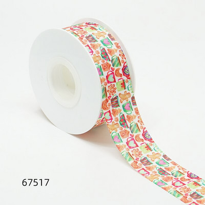 Jõulupäeva paelad Grosgrain/satiinipael, trükitud pael käsitöö kaunistamiseks 10 jardi 67480