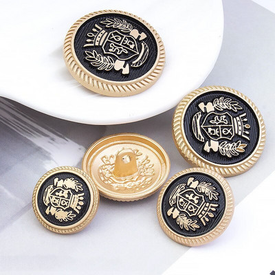 10 buc nasturi metalici costum de lux Trench Coat vintage auriu rotund accesorii nasturi decorative