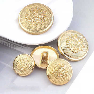 10 vnt. metalinių sagų aukščiausios klasės kostiumas, senovinis auksinis apvalus paltas, dekoratyviniai sagų priedai